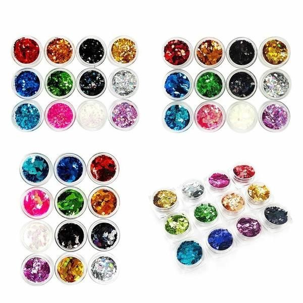 Nail Art Sparkly Glitter 12 Piece Set Collection One 9 (WC66AD4)