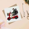'Mobility Scooter Man' Blank Greeting Card (GC00033732)