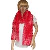 Selbstgestrickt/Handgemacht/Schal/Sommerschal/Pelzoptik/Rot-Weiß