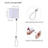 sourcing map Retractable Cable Lock with Double-Sided Adhesive Slow Remote Control Security Lock for TV, DVD,Showroom,Remote,600g 4Set White