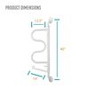 Stander Curve Grab Bar with Handrail, 14-Inch Bathroom Security Assist Bar for Toilet, Shower, and Bathtub Aid, Rotating Safety Handle, Wall Mounted Swing Grab Bar for Adults, Seniors, and Elderly