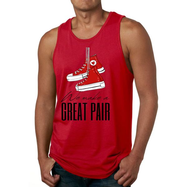 Mens Fitness Tank Top Graphic T-shirt Say it Soul, we Make a Great - Red / XL