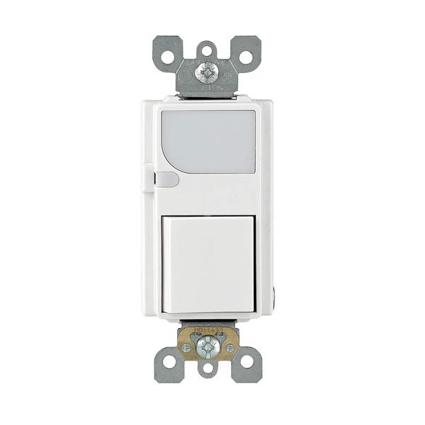Leviton 6526-W 15-Amp 120V AC Combination Decora Switch with LED Guide Light, White