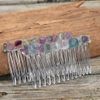 Fluorite Stone Hair Combs (Quantity of 2)