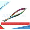 AAProTools 4.75" Rainbow Titanium Embroidery Snips Curved Scissors Trimming Threads