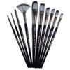 Major Brushes Silvertone Synthetic Brushes Pack of 10