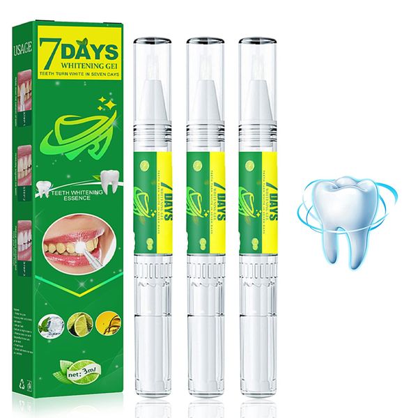 Zahnaufhellung Stift, Weiße Zähne Stift, Teeth Whitening, Zähne Bleichen & Natürlich Aufhellen, Effektiv Flecken Entfernen, Teeth Whitening - (3 Stk)