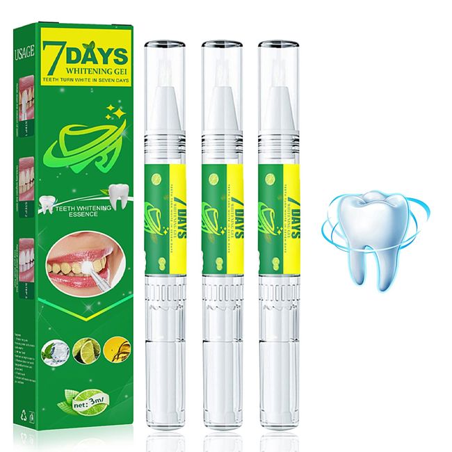 Zahnaufhellung Stift, Weiße Zähne Stift, Teeth Whitening, Zähne Bleichen & Natürlich Aufhellen, Effektiv Flecken Entfernen, Teeth Whitening - (3 Stk)