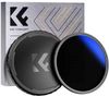 K&F Concept 72mm Variable ND2-ND400 Filter+ Cap, Adjustable Neutral Density Lens Filter Multi Coated ND (Nano-K Series)