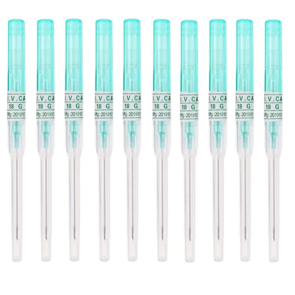 SUMPIGGER Catheter Piercing Needles 10Pcs 18 Gauge Ear Nose Piercing Needles IV Catheter Needles for Piercing Cleaned Body Tattoo Tools Piercing Kit Piercing Supplies