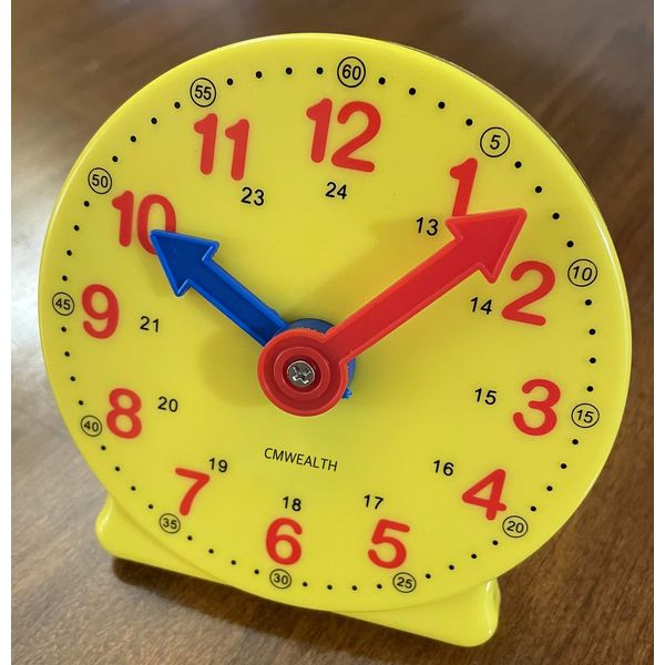CM Wealth Learning Clock for Kids, Student Learning Clocks Teaching Time 12/24 Hours Geared Clock 4+Years Seller