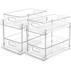 2 Tier Bathroom Storage Organizer, 2 Pack Clear under Sink Organizers Vanity ...