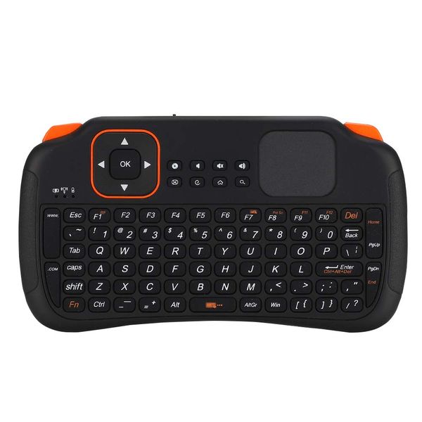 Annadue 2.4G Mini Wireless Keyboard with Touchpad, Portable Wireless Keyboard Controller with USB Receiver Remote Control for Smartphone/Tablet/Laptop/Smart TV/Android TV Box