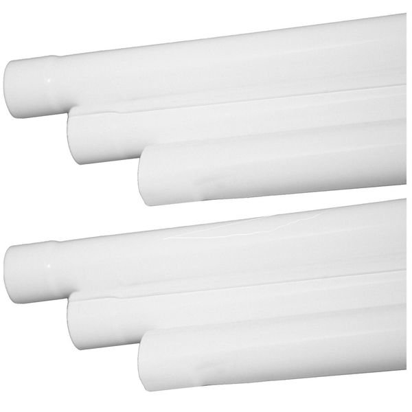 6x 1m/100cm Pipesnap Radsnaps Pipe Cover Snaps White