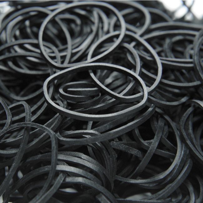 #12 Black Tattoo Rubber Bands in Bag of 1000 for Tattoo Machines