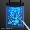 Blue Space Glow Light Up Badge Necklace