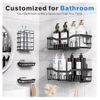 Adhesive Shower Caddy, 5 Pack Rustproof Stainless Steel Bath Organizers