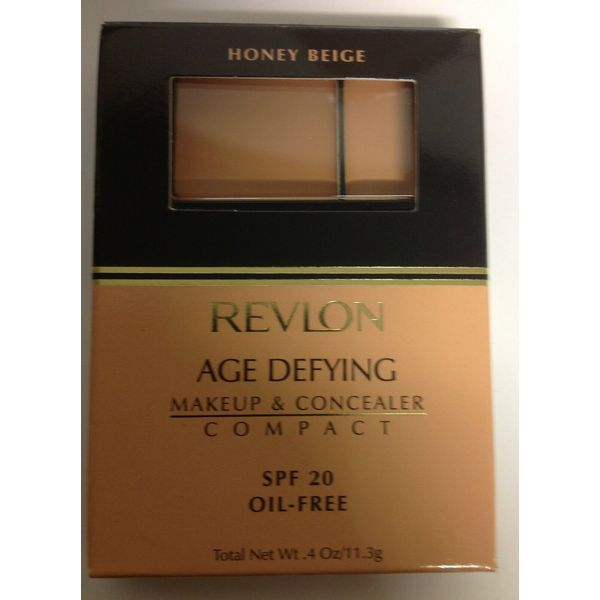 Revlon Age Defying Makeup & Concealer Compact HONEY BEIGE NEW.