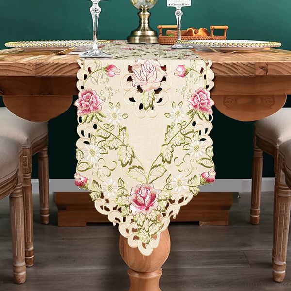 Beige Table Runner - Docia Collection - Doilies / Set of 4