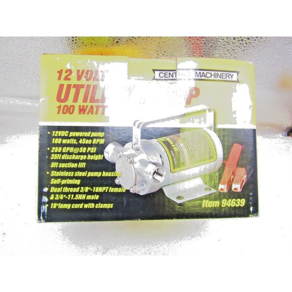 Utility pump, 12 V by Central Machine