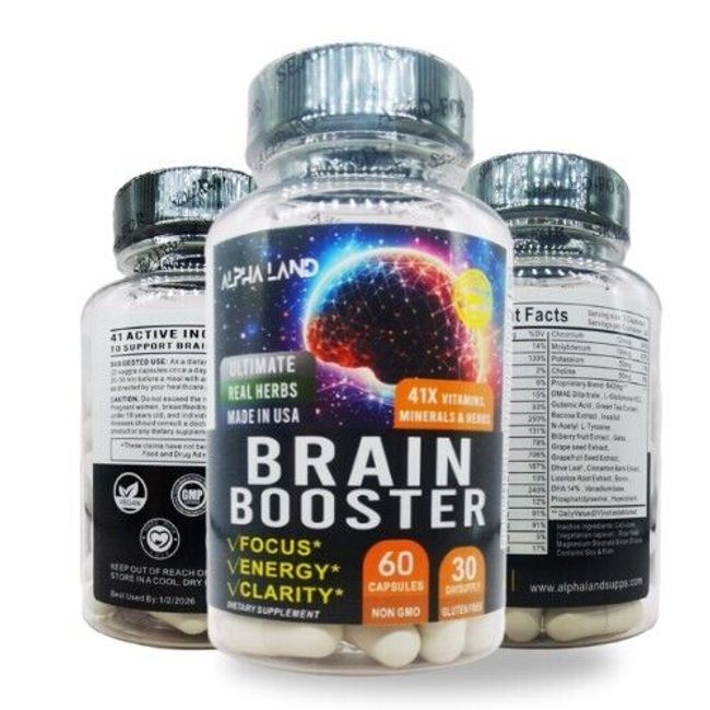 Alpha Land™️ Brain Booster A++ Focus, Energy and Clarity 41-in-1 Supplement