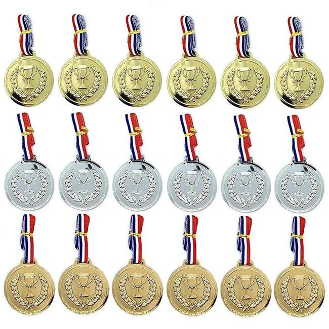 KINOKINO Medals, Set of 18, Gold Medal, Silver Medal, Bronze Medal, 6 Each, Sports Festival, Goods