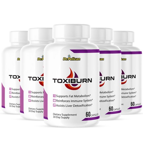 Toxiburn- Liver Support- 5 Bottles- 300 Capsules