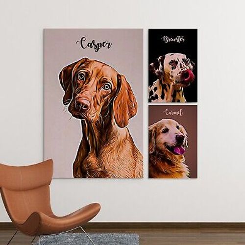 Pet Portrait Custom and Personalized. Pet Dog Wall Art DIGITAL DOWNLOAD to Print