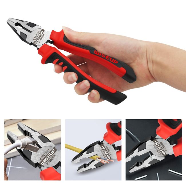 P.Tool Japan Stainless Steel Multipurpose Long Nose Pliers w/ Wrench & Crimper