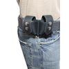 Barsony 2SLBL-5-6 shot .38 .22 Leather Double Speed-loader Pouch, Black