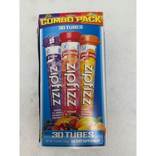 Zipfizz Healthy Energy Drink Mix Combo Pack 30 Tubes