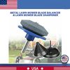 Lawn Mower Blade Balancer Sharpener Set For Honda Toro John Deere  Garden Tools