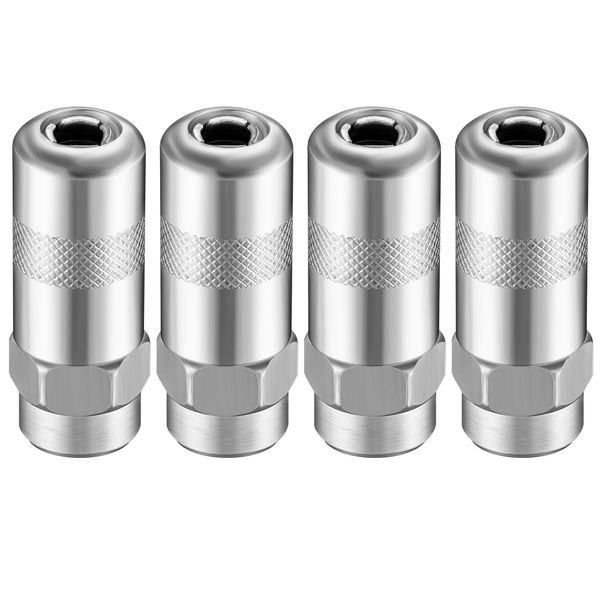 Meonum 4 PCS Grease Gun Couplers, Grease Gun Tip Replacement Grease Gun Needle Tip, 1/8 Inch Grease Gun Needle Tip, Grease Gun Fittings