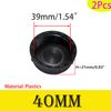 Qrity 2 Pieces Kitchen Sink Drain Pipe Plug Drain Pipe Threaded Cap, 39mm Closing Cap, Black