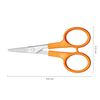 Fiskars Manicure Scissors Round Tip, Total Length: 10 cm, Steel/Synthetic Material, Classic, 1003028