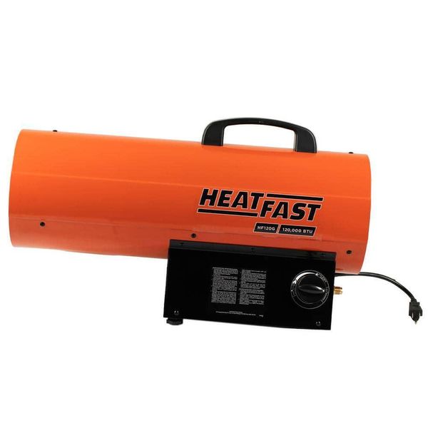 Heatfast Portable 120K BTU Space Heater Construction Forced Air LP Gas