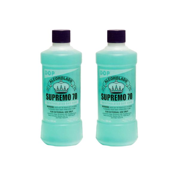 Supremo 70 Mentholated Bay Rum Rubbing Alcohol 12 fl oz