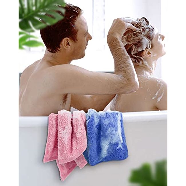 Cleanbear Cotton Washcloths Bath Wash Cloth Set 13 x 13 Inches, 6-Pack Face  Cloths with 3 Colors
