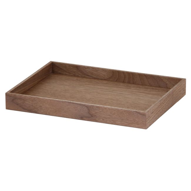 Fuji Boeki 14048 Stacking Tray, Small, Veneer, Brown