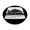 Line Art Fish & Ichthyologist Grass Carp PopSockets Adhesive PopGrip