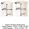 Homz Clear Plastic 4 Drawer Medium Storage Container Tower, White Frame (2 Pack)