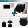 Sourcingmap Leveling Feet 25 x 25mm Square Insert Furniture Adjustable Leveler 8 Sets