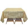 72"x72" GOLD Tulle Square TABLE OVERLAY Sequins Geometric Pattern Party Events