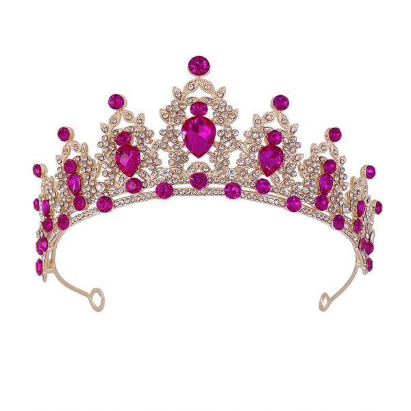 Prosy Gold Tiara Hochzeit Tiaras und Kronen für Frauen Strass Königin für Frauen Prinzessin Krone Geburtstag Tiara Stirnbänder für Hochzeitsball Brautparty Halloween Kostüm Weihnachtsgeschenke (Roseo)