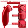 OSTENT Motion Based Wired Nunchuck Controller for Nintendo Wii Console Video Game Color Red