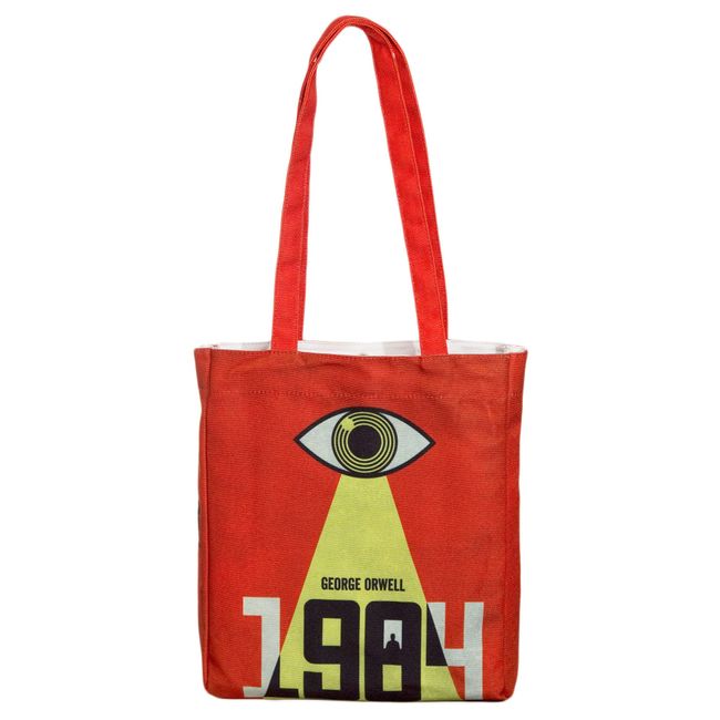 Well Read 1984 by George Orwell Book Themed Tote Bag for Book Lovers - Ideal Literary Gifts for Book Club, Readers, Authors & Bookworms - Reusable Shoulder Bag Company