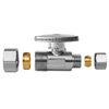EFIELD 10PCS 5/8" OD 1/2" NOM X 3/8" OD 1/4TURN COMPRESSION STRAIGHT STOP VALVE