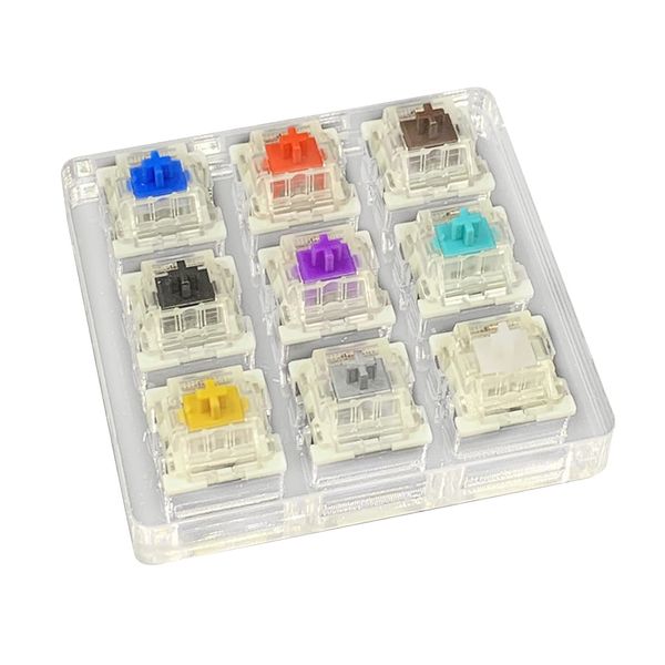 Homyl 9 Color Axis Mechanical Key Switch Mechanical Keyboard Keychain DIY Key Switch - 9 Switch Tester