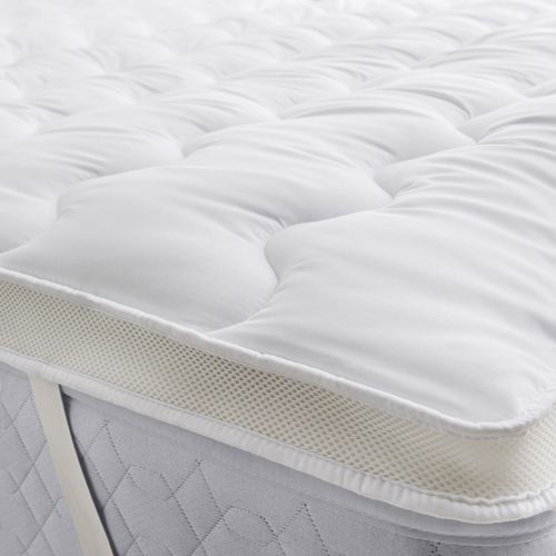 rejuvopedic AIRFLOW Single Size Mattress Topper Protector Pad, Corner Straps, Breathable