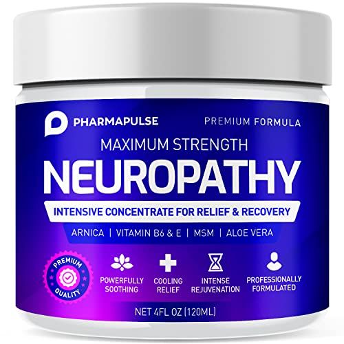 Neuropathy Nerve Therapy & Relief Cream - Maximum Strength Relief Cream for Foot, Hands, Legs, Toes Includes Arnica, Vitamin B6, Aloe Vera, MSM - Scientifically Developed for Effective Relief 4oz